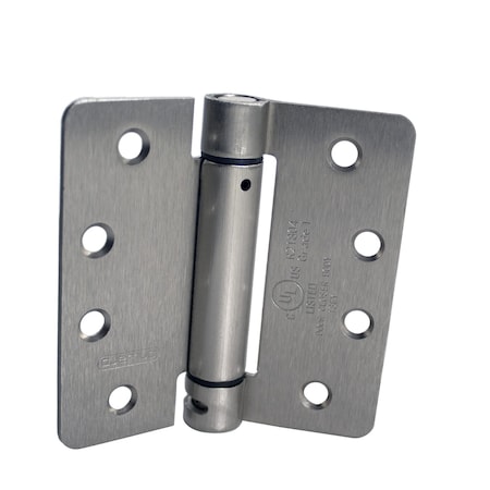 Richelieu 4inch 102 mm Full Mortise Adjustable Spring Hinge, Brushed Nickel 52822NBB1