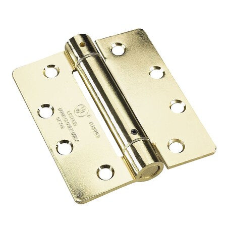 Richelieu 4 12inch 114 mm Full Mortise Adjustable Spring Hinge, Brass 52823BB1