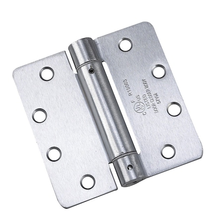 Richelieu 4 12inch 114 mm Full Mortise Adjustable Spring Hinge, Brushed Chrome 52823BCB1