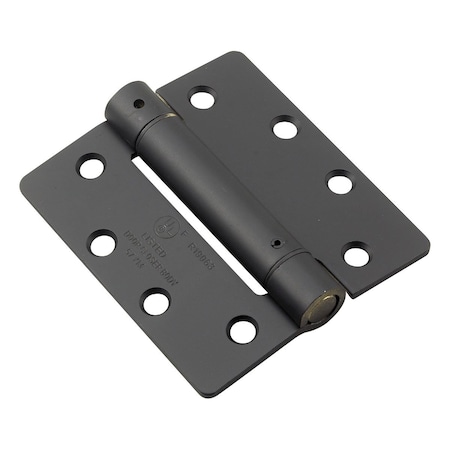 Richelieu 4 12inch 114 mm Full Mortise Adjustable Spring Hinge, Flat Black 52823FBB1