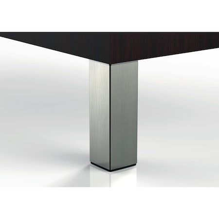 Richelieu Adjustable Furniture Leg, 3 15/16 in (100 mm), Stainless Steel, PK 4 555100170