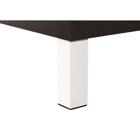 Richelieu Adjustable Furniture Leg, 5 29/32 in (150 mm), Matte White, PK 4 555150300