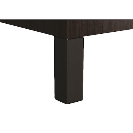 Richelieu Adjustable Furniture Leg, 5 29/32 in (150 mm), Matte Black, PK 4 555150900
