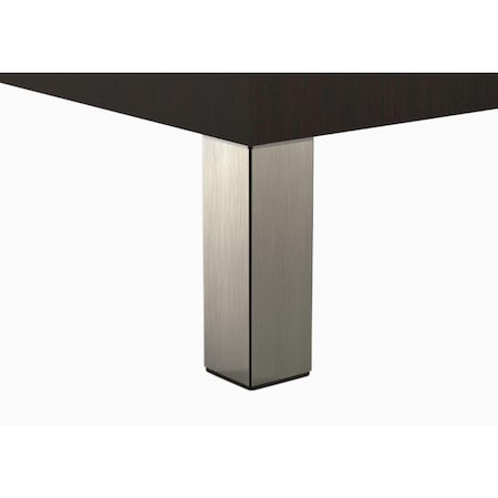 Richelieu Adjustable Furniture Leg, 9 27/32 in (250 mm), Stainless Steel, PK 4 555250170