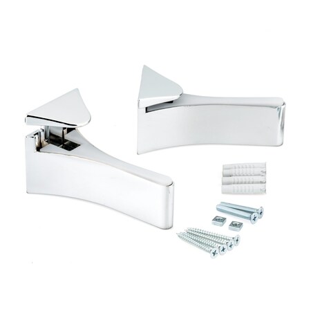 Richelieu 2-Pack Glass Shelf Support Bracket, Adjustable for Glass or Wood Shelf, Chrome Finish 579630140