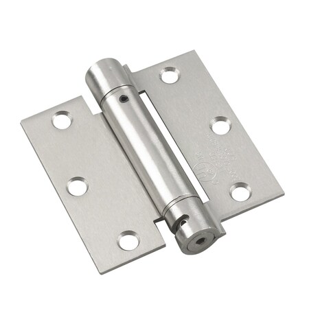 Richelieu 3 12inch 89 mm Full Mortise Adjustable Spring Hinge, Brushed Chrome 5821BCB1