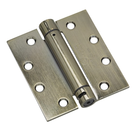 Richelieu 4 12inch 114 mm Full Mortise Adjustable Spring Hinge, Antique Brass 5823ABB1