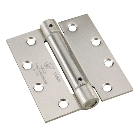 Richelieu 4 12inch 114 mm Full Mortise Adjustable Spring Hinge, Brushed Nickel 5823NBB1