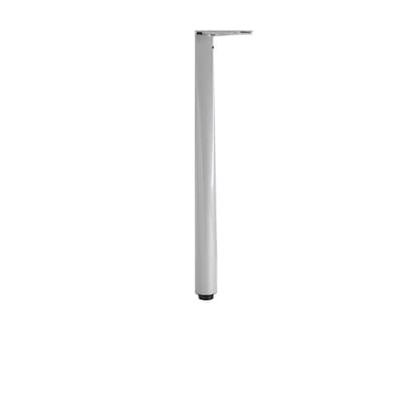 Richelieu Quadratonda Design Table Leg, 27 3/4 in (705 mm), Gray, Adjustable 618705100