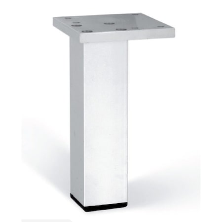 Richelieu Contemporary Furniture Leg, 3 15/16 in (100 mm), Satin Aluminum 6472710010