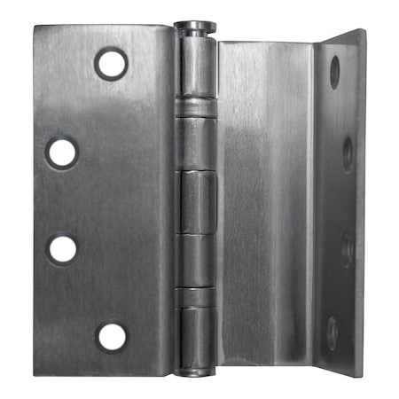 Richelieu 4 1/2-inch (114 mm) Left Side Ball Bearing Wrap-Around Swing Clear Hinge, Brushed Nickel 64823NBSCB1L