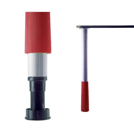 Richelieu Adjustable Legs for Children's Furniture, 23 in (584 mm), White and Red, PK 4 6543080