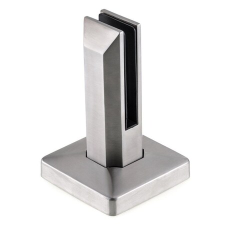 Richelieu 1/2 in to 9/16 in (12 mm to 15 mm) Glass Pool Gate Bracket, Square, 316 Grade Stainless Steel 706SP077170