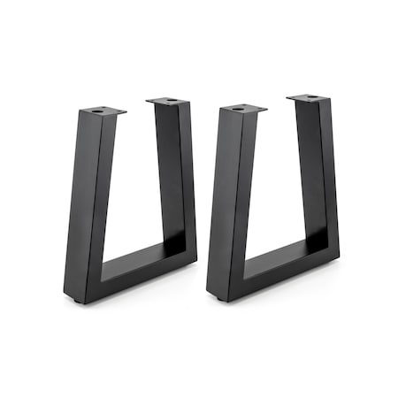 Richelieu Tapered Bench Legs, 16 1/8 in (410 mm), Matte Black, Adjustable, PK 2 80404900