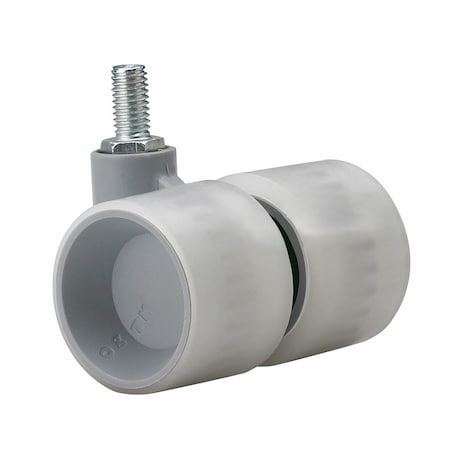 Richelieu Formula 40 Series Design Caster, Swivel Without Brake, with Threaded Stem, Light Gray 815210611