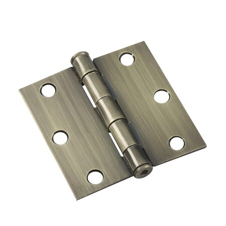 Richelieu 2Pack 3inch 76 mm Full Mortise Butt Hinge, Antique Brass 820ABB