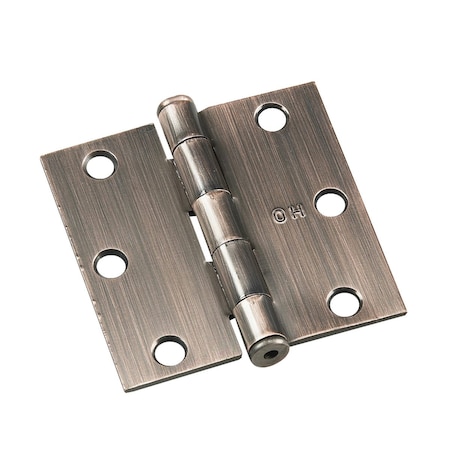 Richelieu 2Pack 3inch 76 mm Full Mortise Butt Hinge, Brushed Antique Copper 820ACBB