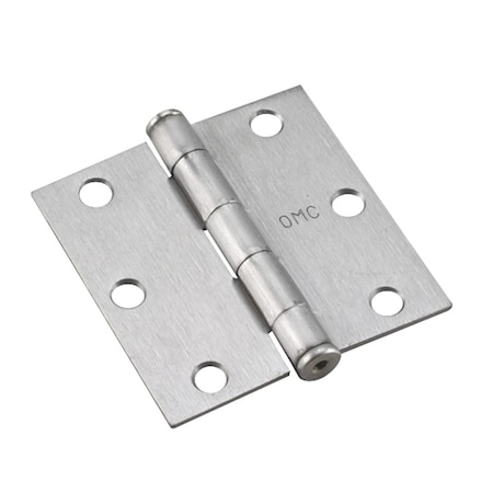 Richelieu 2Pack 3inch 76 mm Full Mortise Butt Hinge, Brushed Chrome 820BCB