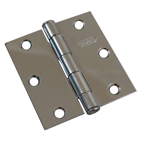 Richelieu 2Pack 3inch 76 mm Full Mortise Butt Hinge, Chrome 820CB
