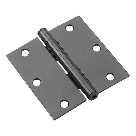 Richelieu 2Pack 3 12inch 89 mm Full Mortise Butt Hinge, Black 821FBB