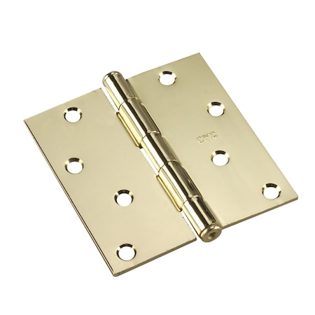 Richelieu 2Pack 4inch 102 mm Full Mortise Butt Hinge, Brass 822BB