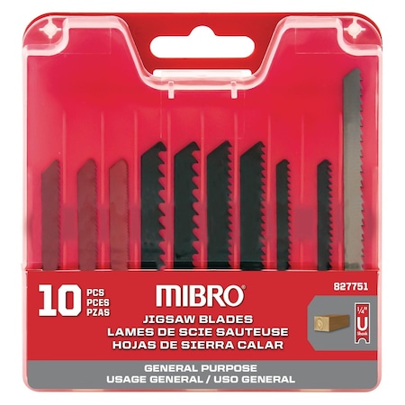 Richelieu (10-Piece) General-Purpose High Speed Steel and High Carbon Steel Jigsaw Blade Set 827751