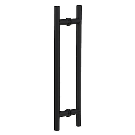 Richelieu 12inch 305 mm Center to Center Round BacktoBack Pull for Glass Door, Matte Black 87H2R1001912900