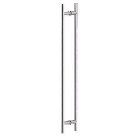 Richelieu 24inch 610 mm Center to Center Round BacktoBack Pull for Glass Door, Stainless Steel 87H2R1001924170