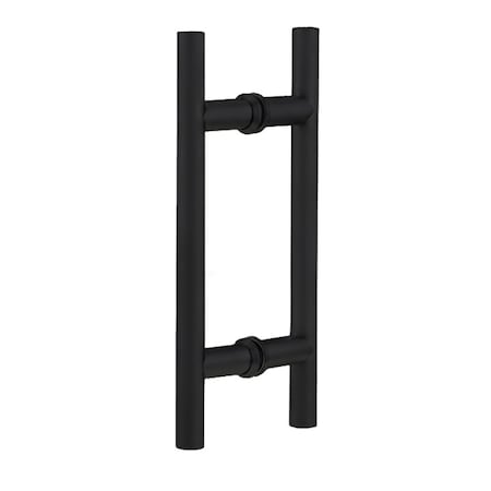 Richelieu 6inch 152 mm Center to Center Round BacktoBack Pull for Glass Door, Matte Black 87H2R196900