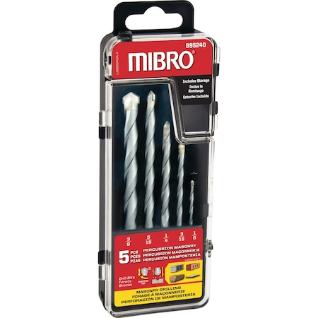 Richelieu (5-Piece) Rotary Percussion Masonry Drill Bit Set 895240