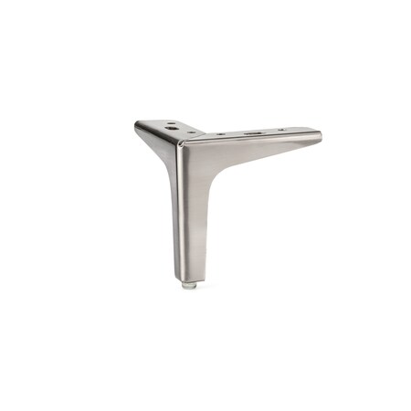Richelieu Contemporary Furniture Leg, 5 11/32 in (136 mm), Brushed Nickel 916135130195