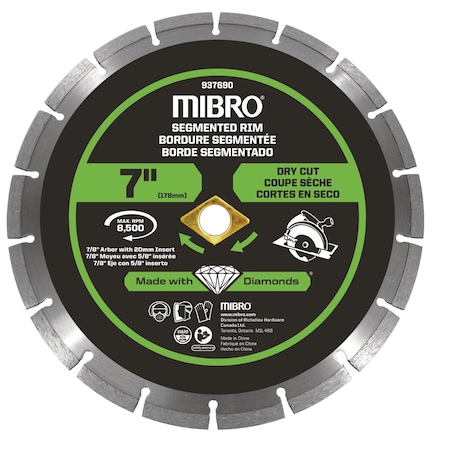 Richelieu 7-inch (178 mm) Segmented Rim Diamond Blade for Concrete 937691