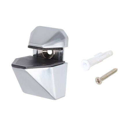 Richelieu 2-Pack Triangular Floating Glass Shelf Support Bracket for 3 mm to 25 mm Glass, Satin Chrome 93921174