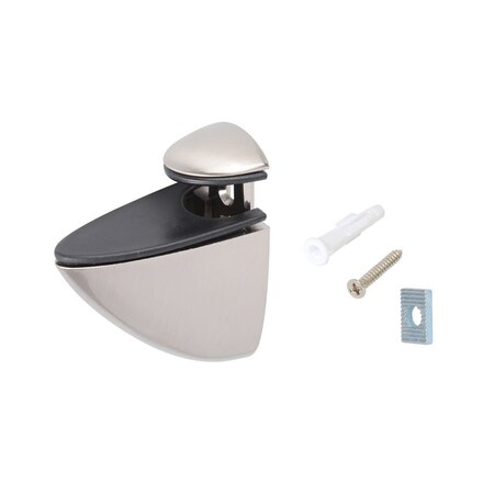 Richelieu 2-Pack Oval Floating Glass Shelf Support Bracket for Glass or Wood Shelf, Stainless Steel 93930170