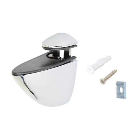 Richelieu 2-Pack Oval Floating Glass Shelf Support Bracket, Adjustable for Glass or Wood Shelf, Chrome 93931140