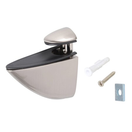 Richelieu 2-Pack Oval Floating Glass Shelf Support Bracket for Glass or Wood Shelf, Stainless Steel 93931170