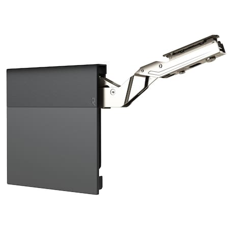Richelieu Atmos 107 Degree MediumDuty SoftClose LiftUp Hinge for Frameless Cabinet, Dark Gray AT00MD100