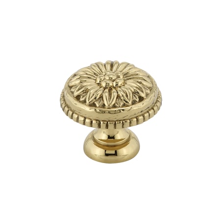 Richelieu 1 3/16 in (30 mm) Brass Traditional Brass Cabinet Knob BP04330130