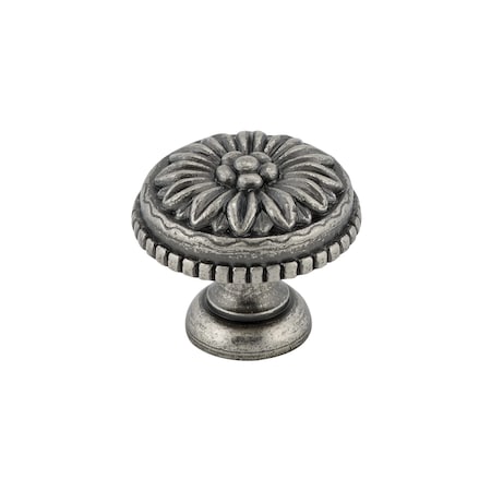 Richelieu 1 3/16 in (30 mm) Pewter Traditional Brass Cabinet Knob BP04330142