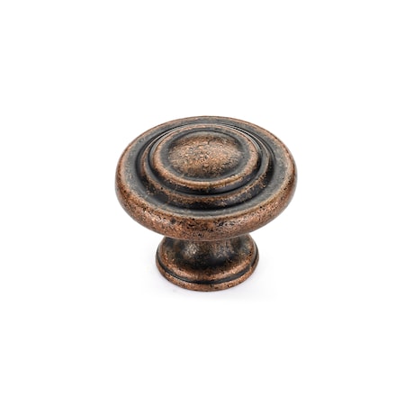 Richelieu 1 5/16 in (34 mm) Antique Copper Traditional Metal Cabinet Knob BP10734193