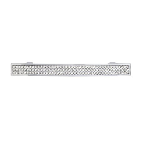 Richelieu 3 3/4 in (96 mm) Center-to-Center Crystal, Chrome Contemporary Cabinet Pull BP123409614001