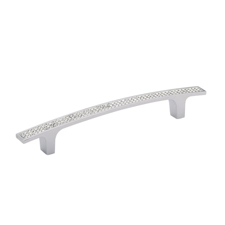 Richelieu 5 1/16 in (128 mm) Center-to-Center Crystal, Chrome Contemporary Cabinet Pull BP123412814001