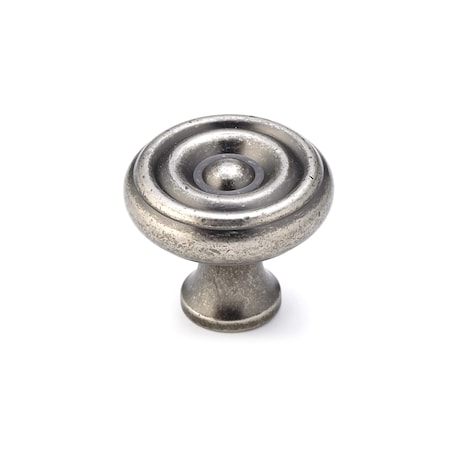 Richelieu 1 1/4 in (32 mm) Pewter Traditional Brass Cabinet Knob BP1430142