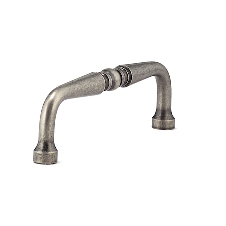 Richelieu 3-1/2 in. (89 mm) Center-to-Center Pewter Traditional Drawer Pull BP1451142