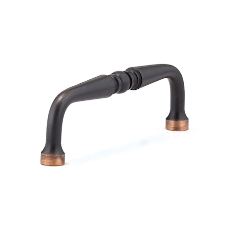 Richelieu 3-1/2 in. (89 mm) Center-to-Center Brushed Oil-Rubbed Bronze Traditional Drawer Pull BP1451BORB