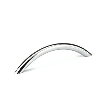 Richelieu 3-3/4 in. (96 mm) Center-to-Center Chrome Contemporary Drawer Pull BP15400140