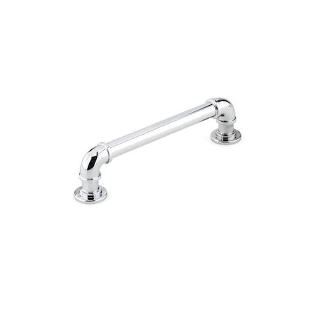 Richelieu 5 1/16 in (128 mm) Center-to-Center Chrome Eclectic Drawer Pull BP2209128140