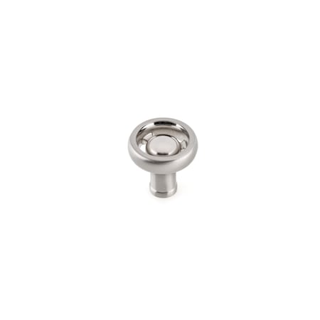 Richelieu 1 13/32 in (36 mm) Brushed Nickel Eclectic Cabinet Knob BP220936195