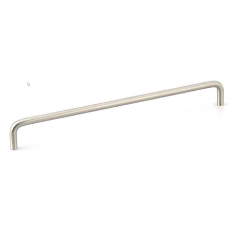 Richelieu 10-1/16 in. (256 mm) Center-to-Center Brushed Nickel Contemporary Drawer Pull BP2288256195