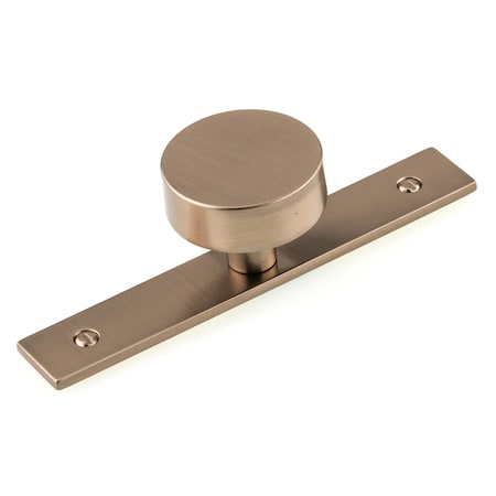 Richelieu 1 9/16 in (40 mm) Champagne Bronze Contemporary Cabinet Knob and Backplate BP229540CHBRZ